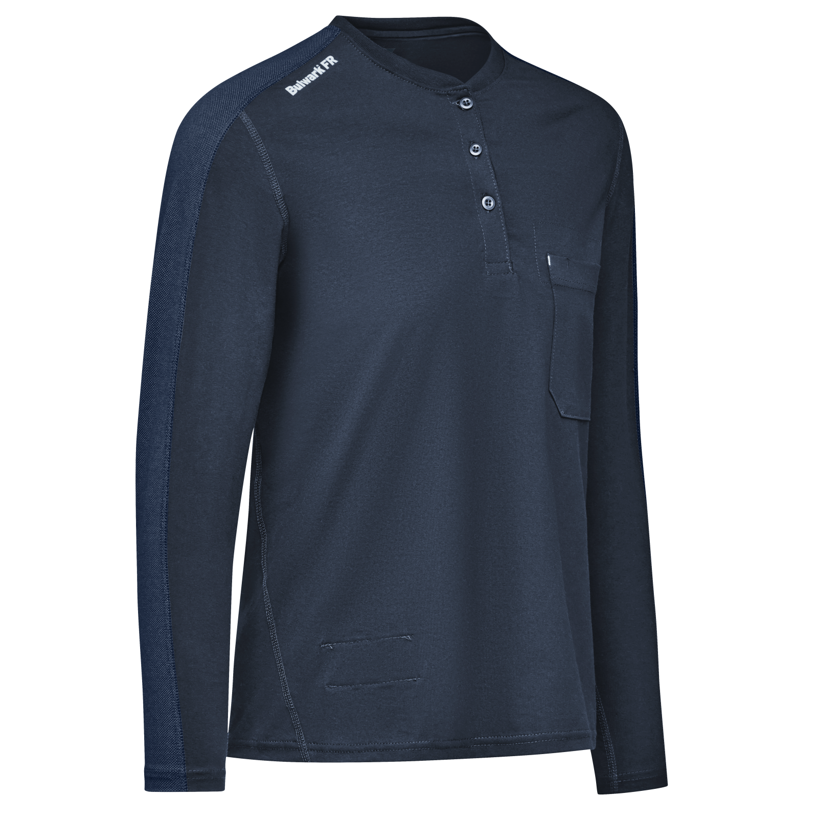 Bulwark Women's Flex Knit Henley - Navy - STL3NV-