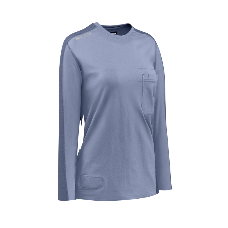 Bulwark Womens Flex Knit Tee - Light Blue - STT3LB-