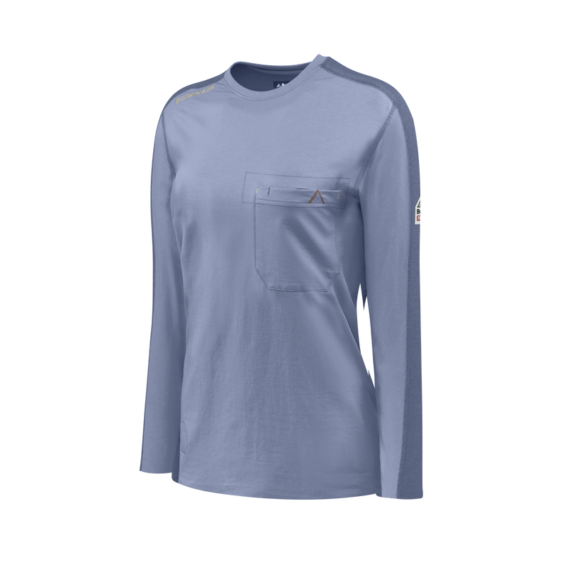 Bulwark Womens Flex Knit Tee - Light Blue - STT3LB-