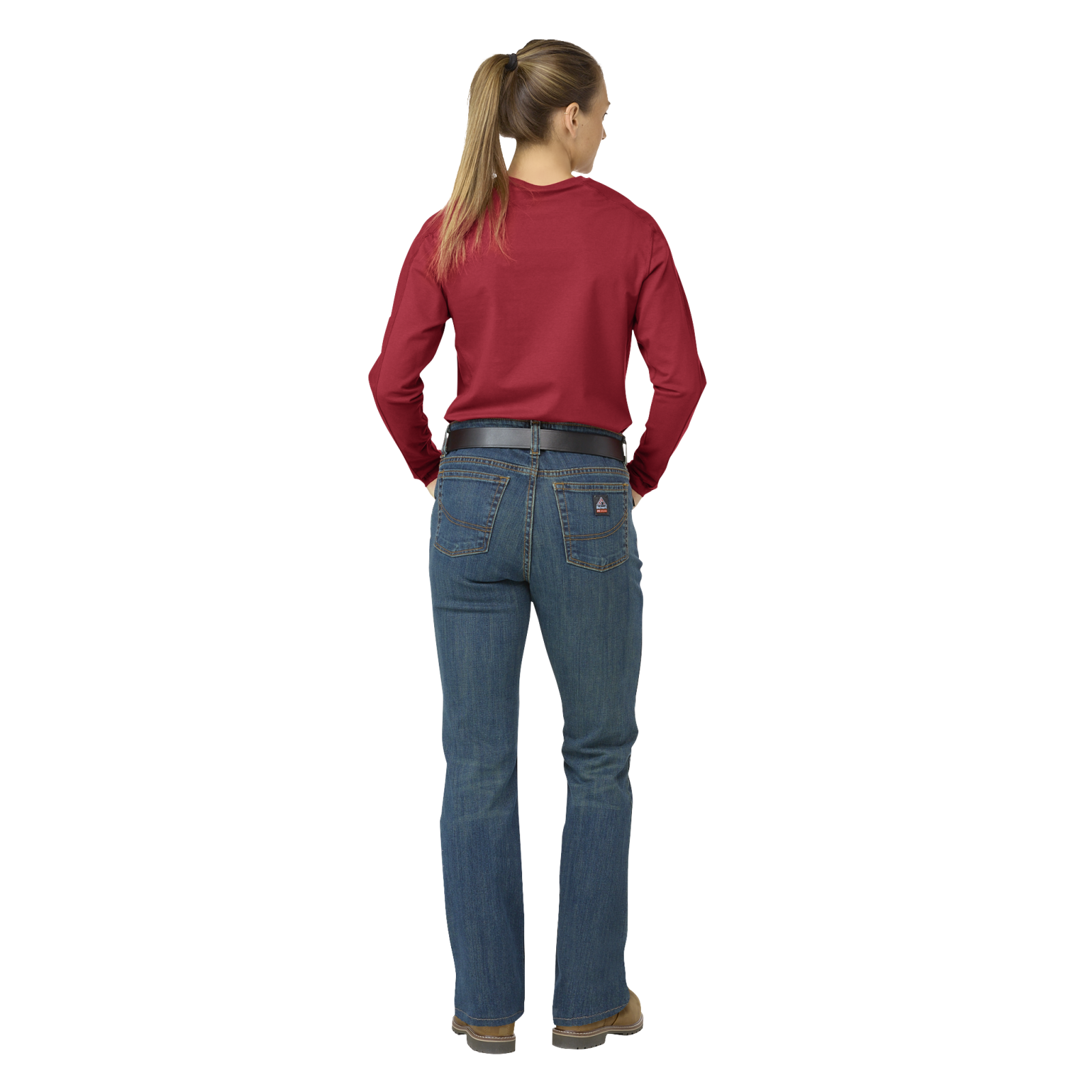 Bulwark Womens Flex Knit Tee - Red - STT3RD-