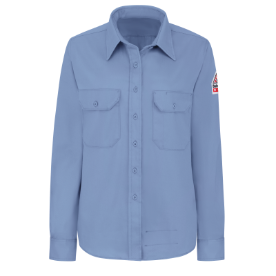 Bulwark Women's Midweight FR Dress Uniform Shirt - Light Blue