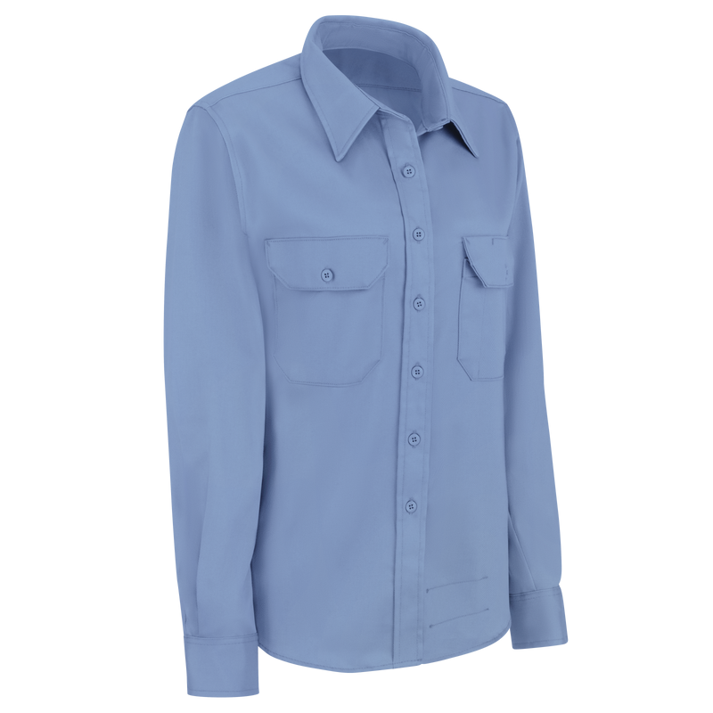 Bulwark Women's Midweight FR Dress Uniform Shirt - Light Blue - SLU3LBLB
