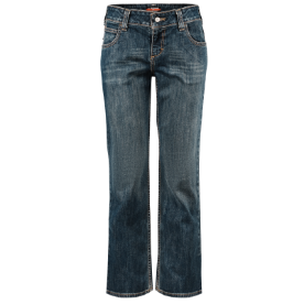 Bulwark Womens Straight Fit Jean with Stretch - Sanded Denim