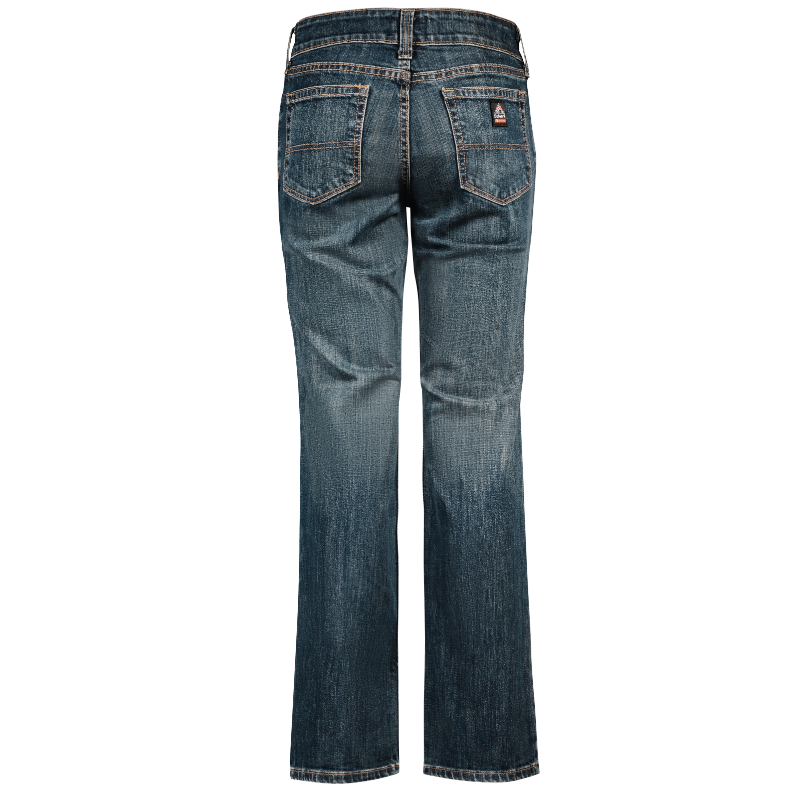 Bulwark Womens Straight Fit Jean with Stretch - Sanded Denim - PSJMSD-