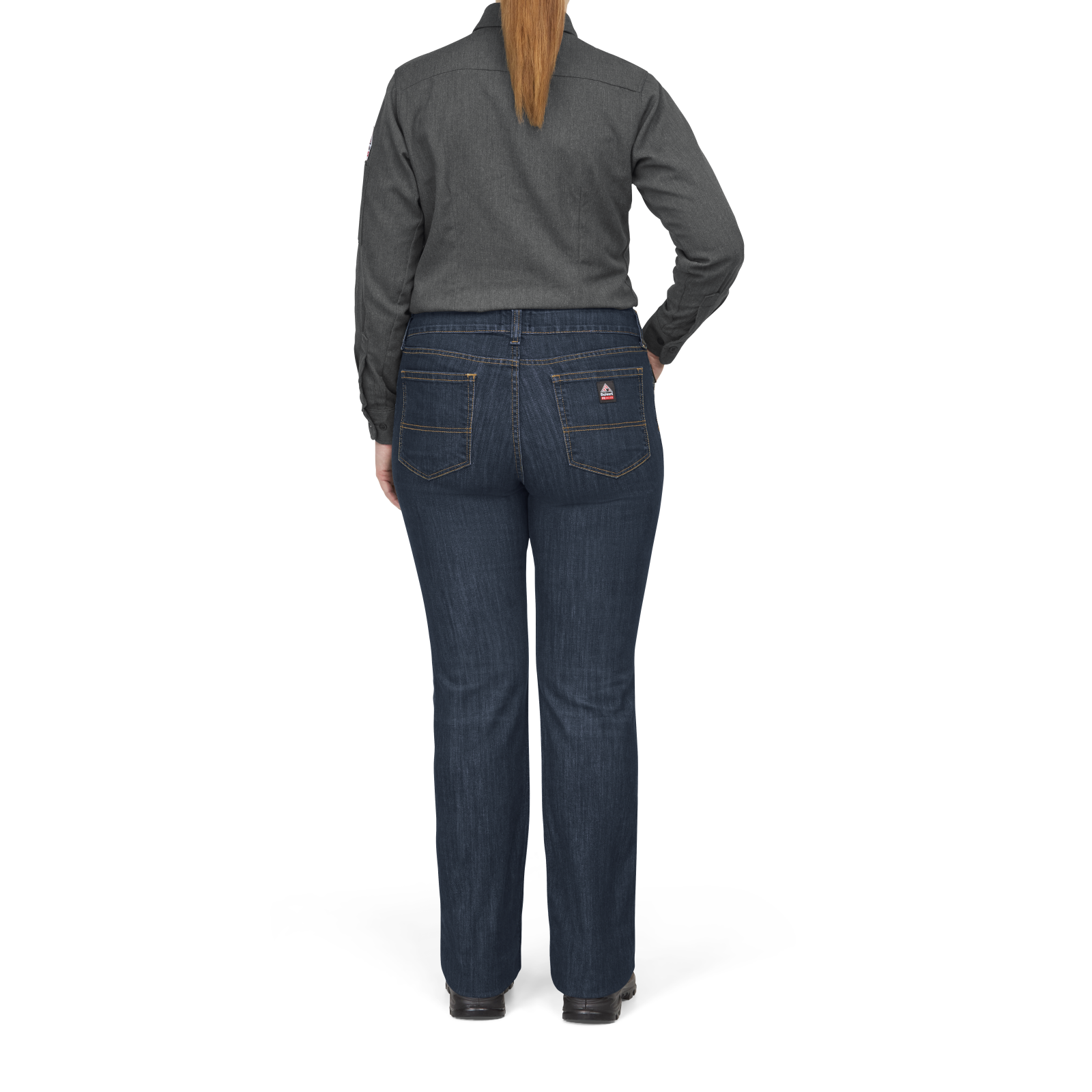Bulwark Womens Straight Fit Jean with Stretch - Sanded Denim - PSJMSD-