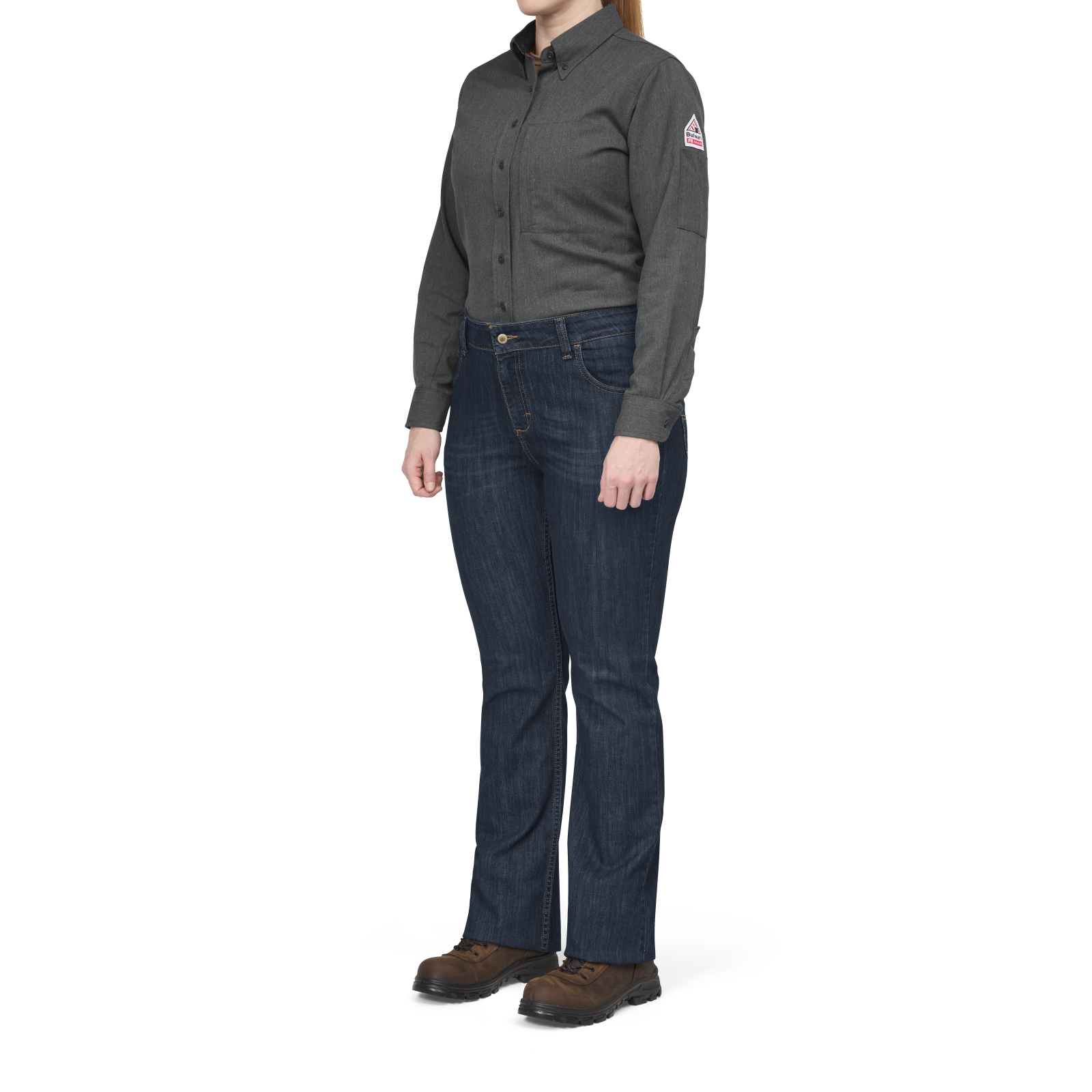 Bulwark Women's iQ Series Comfort Woven Lightweight Shirt - Dark Grey - QS51DG-