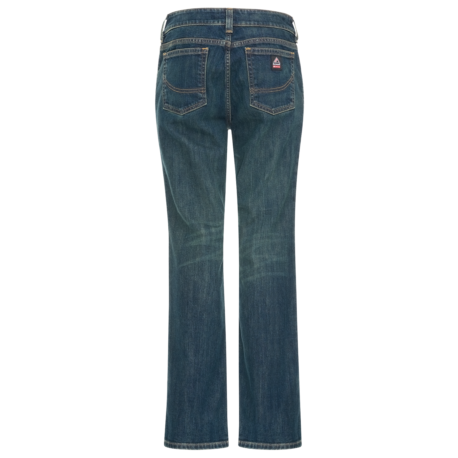 Bulwark Womens Curvy Fit Jeans with Stretch - Sanded Denim - PSJCSD-