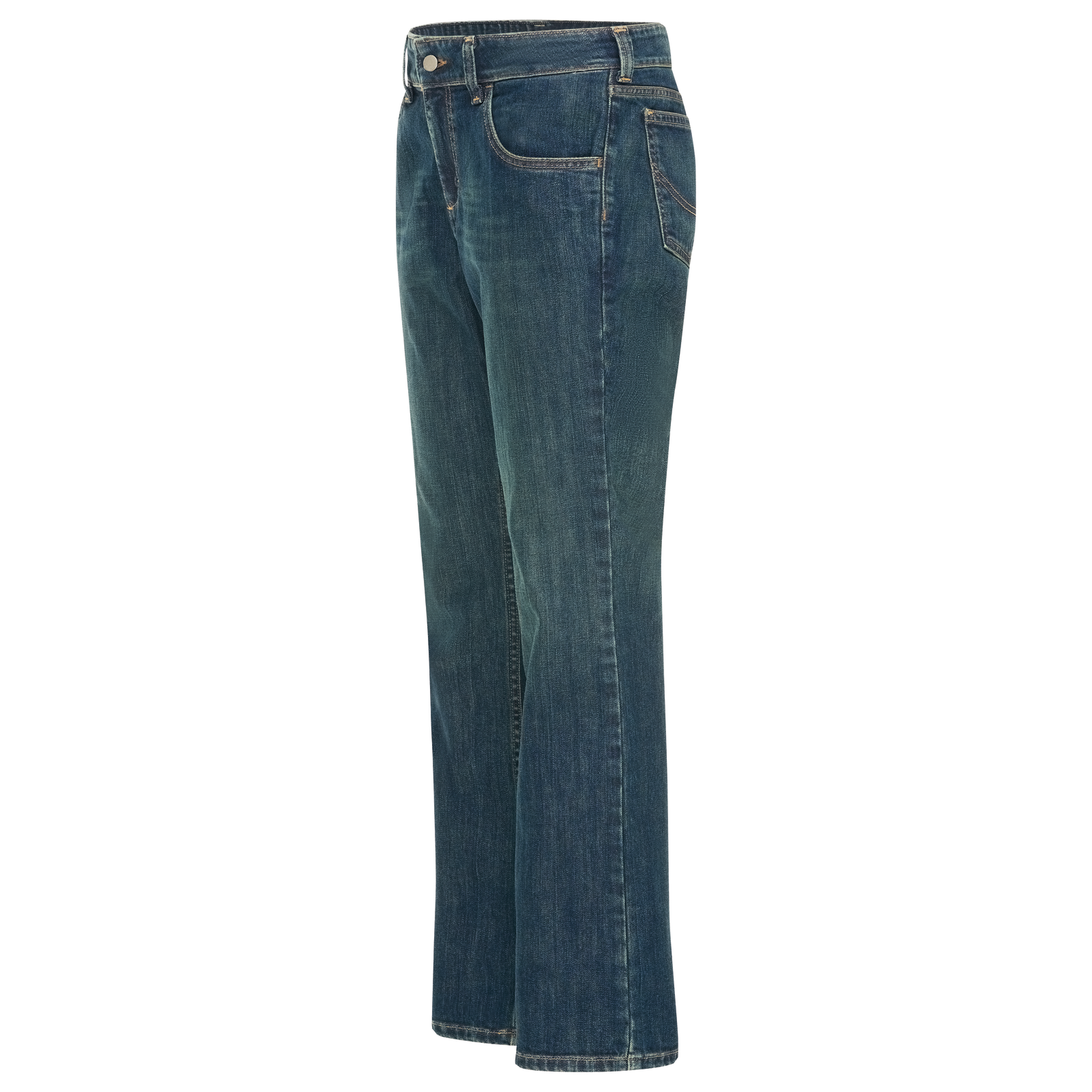 Bulwark Womens Curvy Fit Jeans with Stretch - Sanded Denim - PSJCSD-