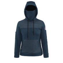 Bulwark Womens FR Fleece Hoodie - Navy winterwear,outerwear,fr,flame,fire,resistant,woman,womens,lady,ladies,jacket,coat,hoodie,sweatshirt,sweater,pullover,dark,navy,midnight,indigo
