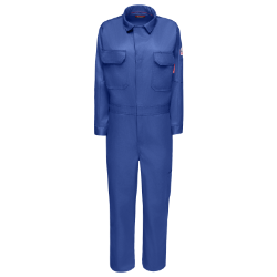 Bulwark Womens iQ Series Midweight Coverall - Royal Blue fr,flame,fire,resistant,retardant,women,womens,girl,girls,lady,ladies,blues,coverall,coveralls,overall,overalls,work,onesie,dark,royal,blue,midnight,indigo