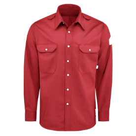 Bulwark Mens iQ Series Snap-Front Woven Shirt - Red