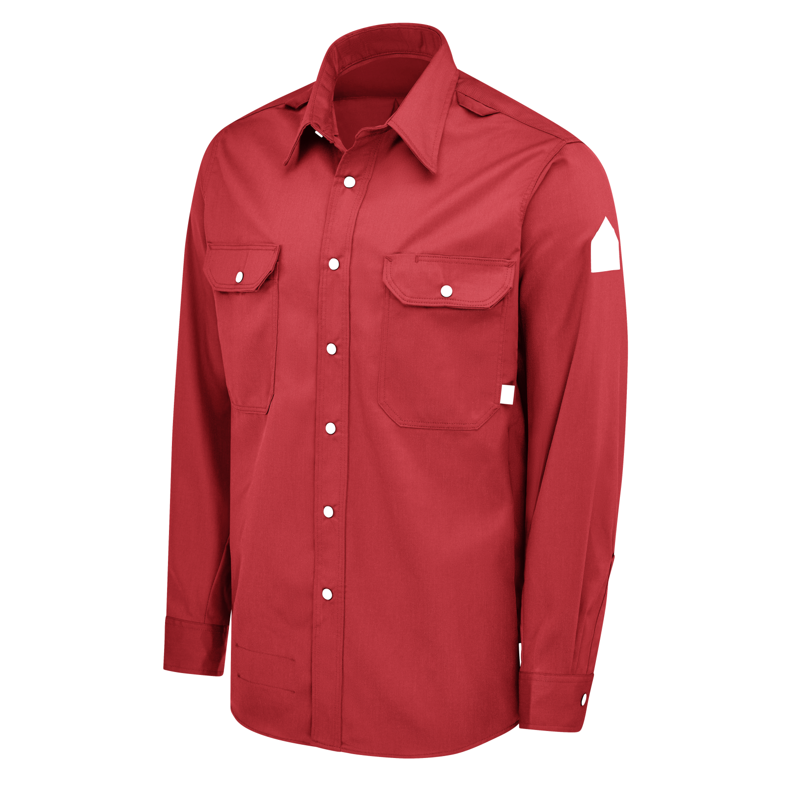 Bulwark Mens iQ Series Snap-Front Woven Shirt - Red - QS28RD-