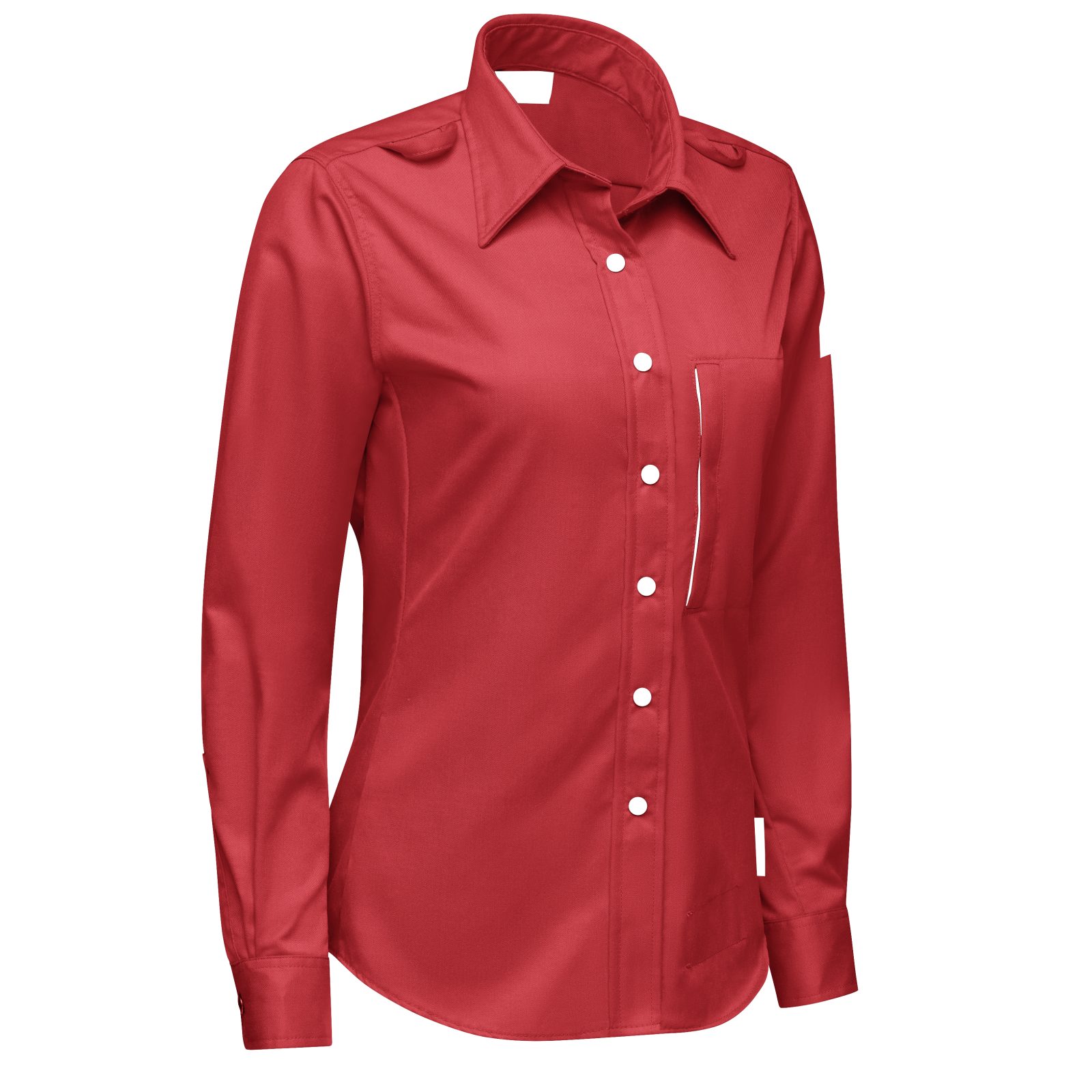 Bulwark Womens iQ Series Midweight Comfort Snap-Front Woven Shirt - Red - QS27RD-