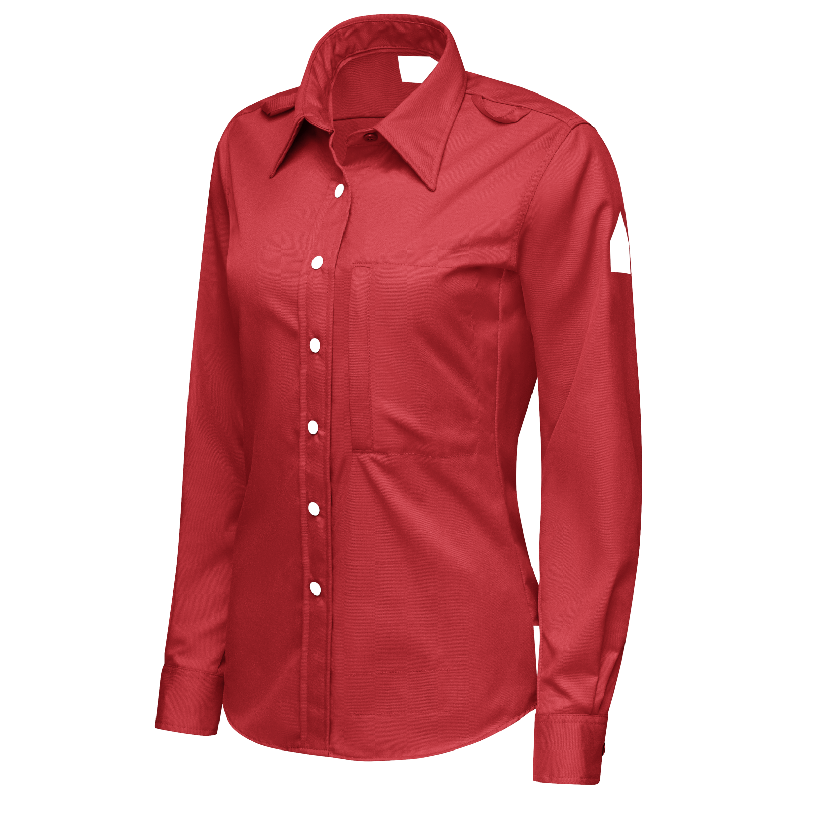 Bulwark Womens iQ Series Midweight Comfort Snap-Front Woven Shirt - Red - QS27RD-