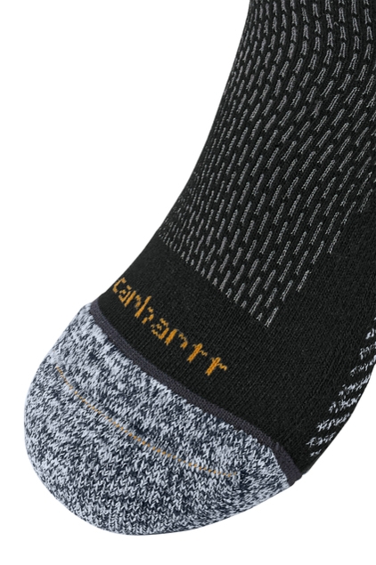 Carhartt Force Midweight Crew Sock 3-Pack - Black - CTSC4223-BK