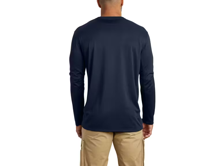 Carhartt Men's 4 oz Force Sun Defender Lightweight Long-Sleeve T-Shirt - Navy Blue - 106972-I26-