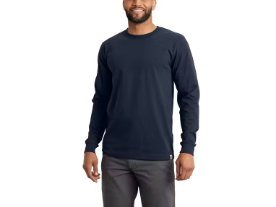 Carhartt Men's 5 oz Relaxed Fit Lightweight Long-Sleeve T-Shirt - Navy Blue