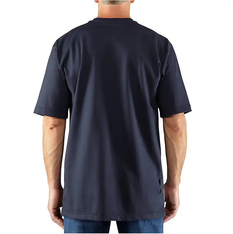Carhartt Men's 6.75 oz FR Force Cotton Short-Sleeve T-Shirt - Dark Navy - 100234-410-