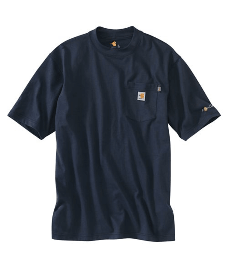 Carhartt Men's 6.75 oz FR Force Cotton Short-Sleeve T-Shirt - Dark Navy - 100234-410-