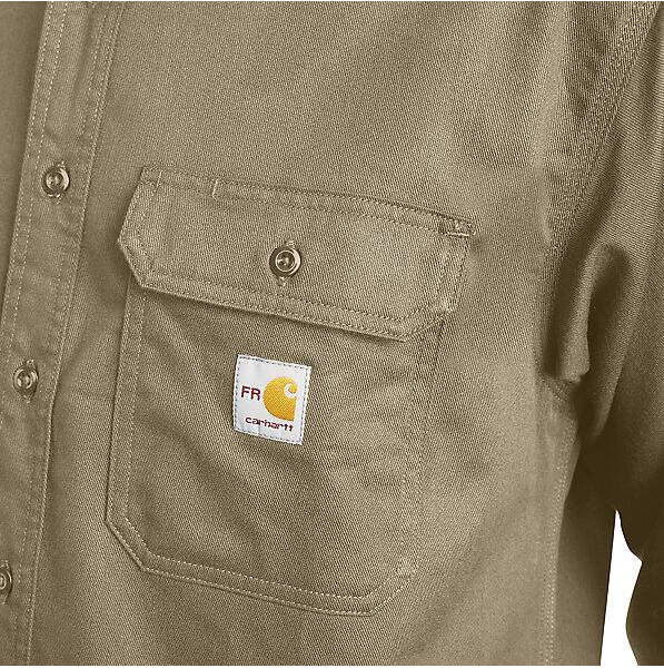 Carhartt Men's FR Classic Twill Shirt - Khaki - FRS160-KHI-