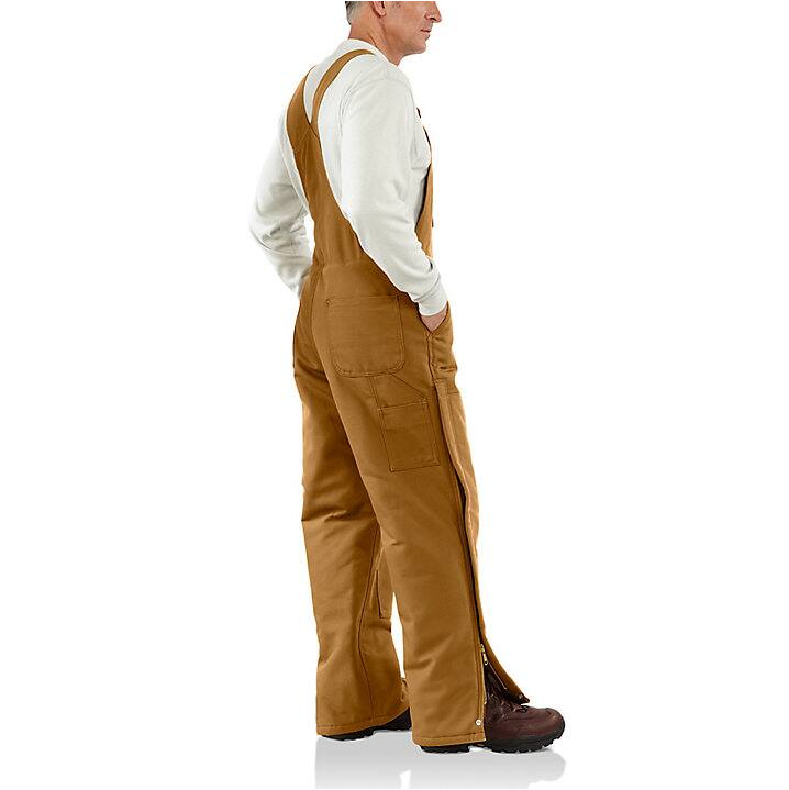 Carhartt Men's FR Duck Bib Overall/Quilt Lined Warmest Rating - Carhartt Brown - 101626-211-