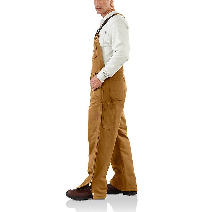 Carhartt Men's FR Duck Bib Overall/Quilt Lined Warmest Rating - Carhartt Brown - 101626-211-