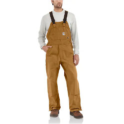 Carhartt Mens FR Duck Bib Overall/Unlined - Carhartt Brown fr,flame,resistant,fire,retardant,winterwear,outerwear,men,mens,boy,boys,warm,cold,weather,bib,bibs,overall,overalls,brown,khaki,tan,beige,light
