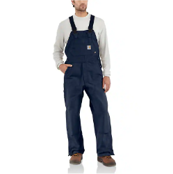 Carhartt Mens FR Duck Bib Overall/Unlined - Dark Navy men,mens,boy,boys,warm,cold,weather,bib,overall,dark,blue,navy,midnight