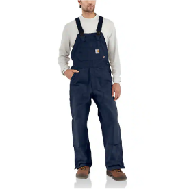 Carhartt Men's FR Duck Bib Overall/Unlined - Dark Navy