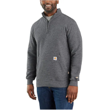 Carhartt Mens FR Force Loose Fit Midweight Mock Neck Sweatshirt - Granite Heather men,mens,boy,boys,jacket,coat,hoodie,sweatshirt,sweater,pull,pullover,light,grey,gray,iron,metal