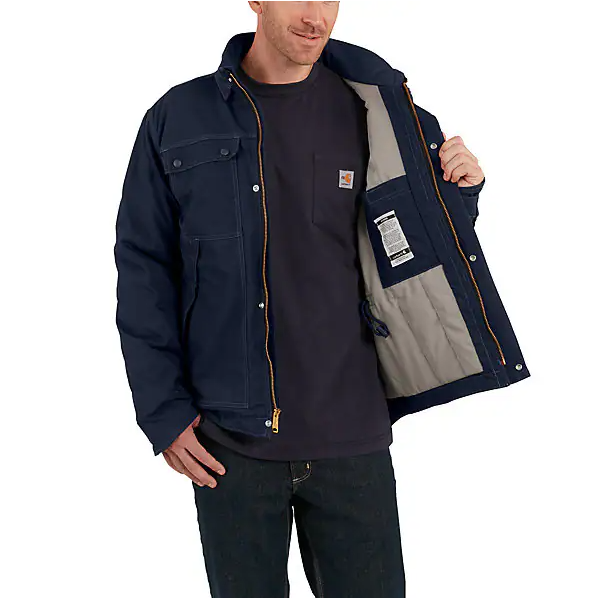 Carhartt Men's FR Full Swing Quick Duck Coat - Dark Navy - 107617-410-