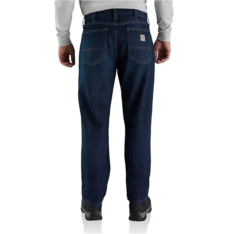 Carhartt Mens FR Relaxed Straight Rugged Flex Jean - Midnight Indigo - 105079-MDO-