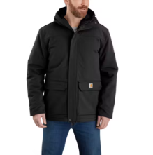 Carhartt Mens Super Dux Relaxed Fit Insulated Traditional Coat - Black men,mens,boy,boys,jacket,coat,hoodie,sweatshirt,sweater,pullover,pull,dark,black,full,zip,zipper,front