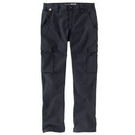 Carhartt Mens FR Force Relaxed Fit Ripstop Cargo Work Pant - Deep Navy