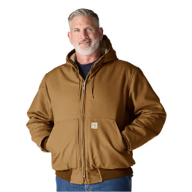 Carhartt Mens FR Loose Fit Duck Insulated Active Jacket - Brown