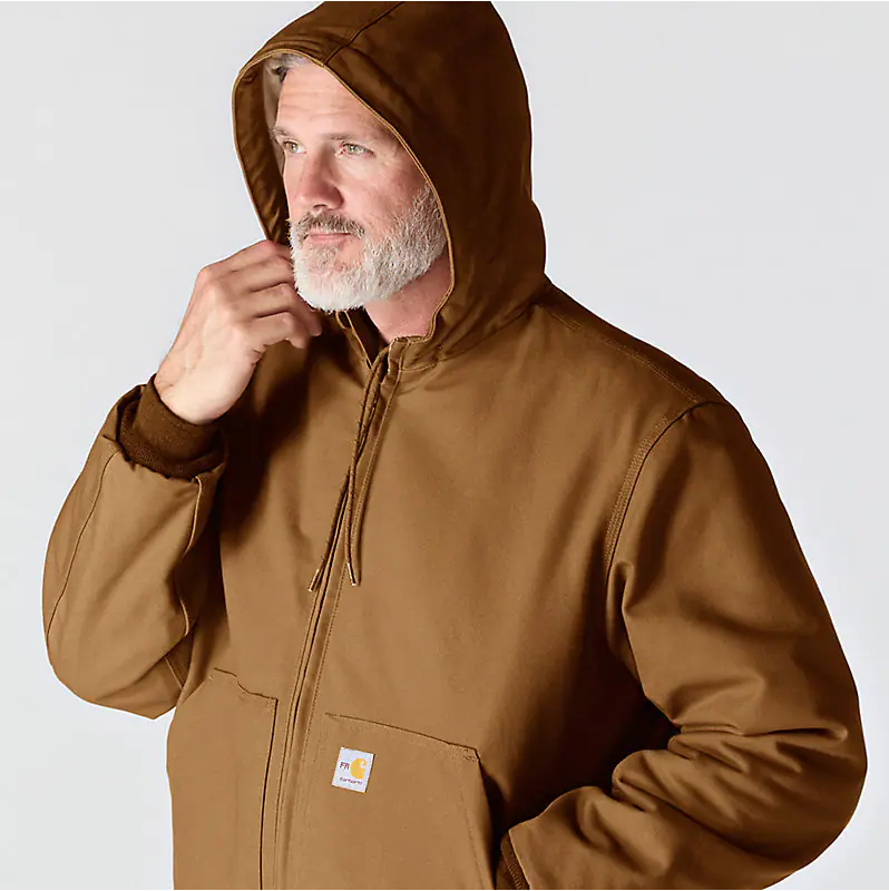 Carhartt Mens FR Loose Fit Duck Insulated Active Jacket - Brown - 107076-BRN-