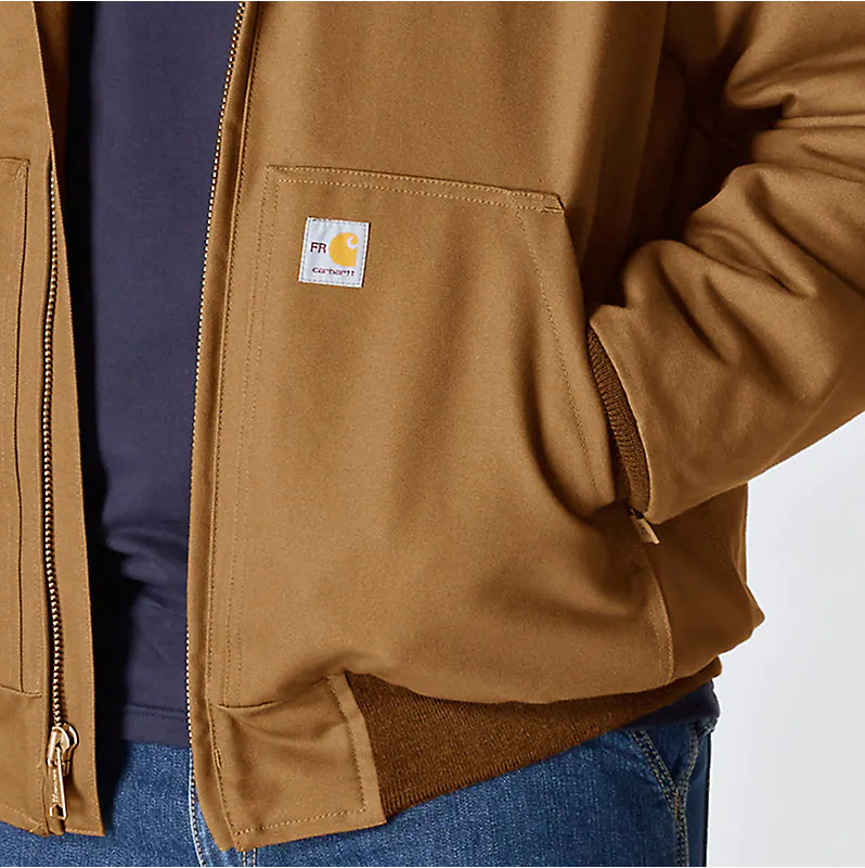 Carhartt Mens FR Loose Fit Duck Insulated Active Jacket - Brown - 107076-BRN-