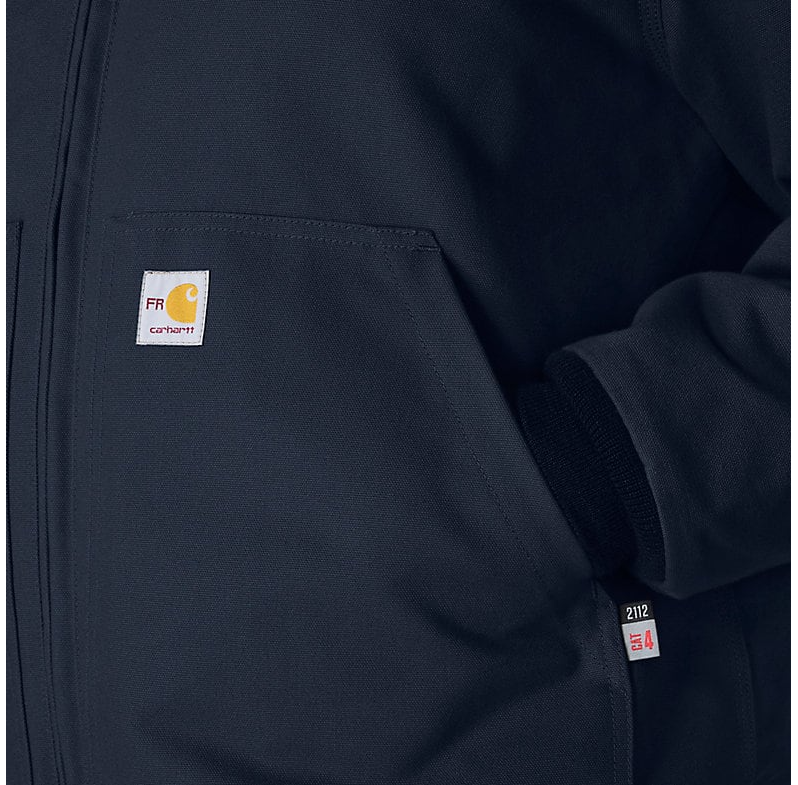 Carhartt Mens FR Loose Fit Duck Insulated Active Jacket - Dark Navy - 107076-DNY-