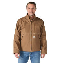 Carhartt Mens FR Quick Duck Jacket - Brown men,mens,boy,boys,jacket,coat,hoodie,sweatshirt,sweater,warm,cold,outerwear,winterwear,weather,zip,zipper,zip-up,zip-front,front,brown,tan,beige,light,dark