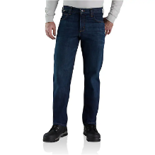Carhartt Mens FR Slim Straight Rugged Flex Jean - Midnight Indigo fr,flame,fire,resistant,retardant,men,boy,mens,boys,pant,pants,bottoms,slacks,jean,jeans,uniform,work,blue,navy,dark,indigo,midnight