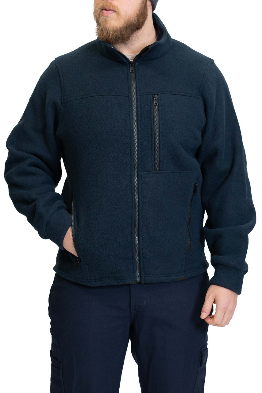 Dragonwear Men's FR Super Fleece Alpha Topra Jacket - Navy - 105231-