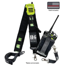 Homeland6 Radio Strap Kit - IdentiFire Glow & Reflective Silver - Black 