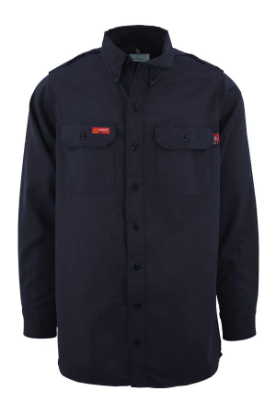 Lapco Mens Button Down FR DH Uniform Shirt - Navy