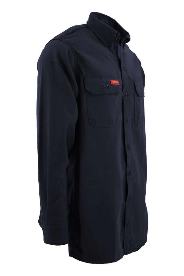 Lapco Mens Button Down FR DH Uniform Shirt - Navy - DHS6NY-