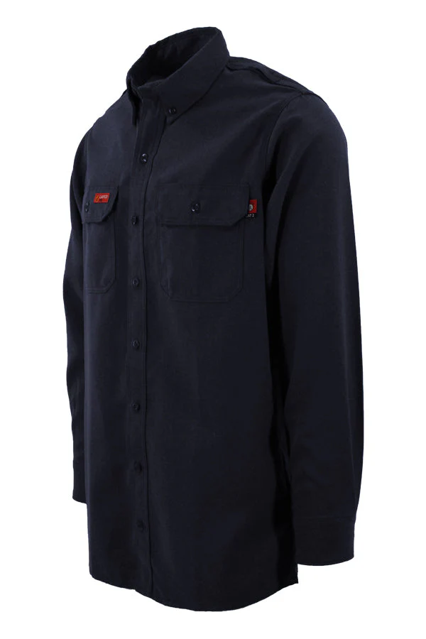 Lapco Mens Button Down FR DH Uniform Shirt - Navy - DHS6NY-