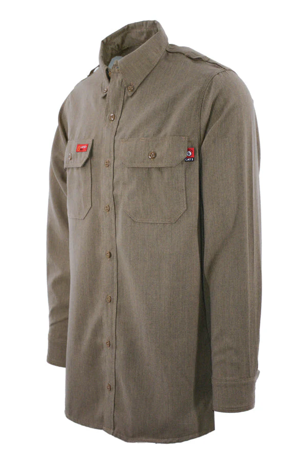 Lapco Men's FR 5.5 oz DH Air Uniform Shirt - Khaki - DHS5KH-
