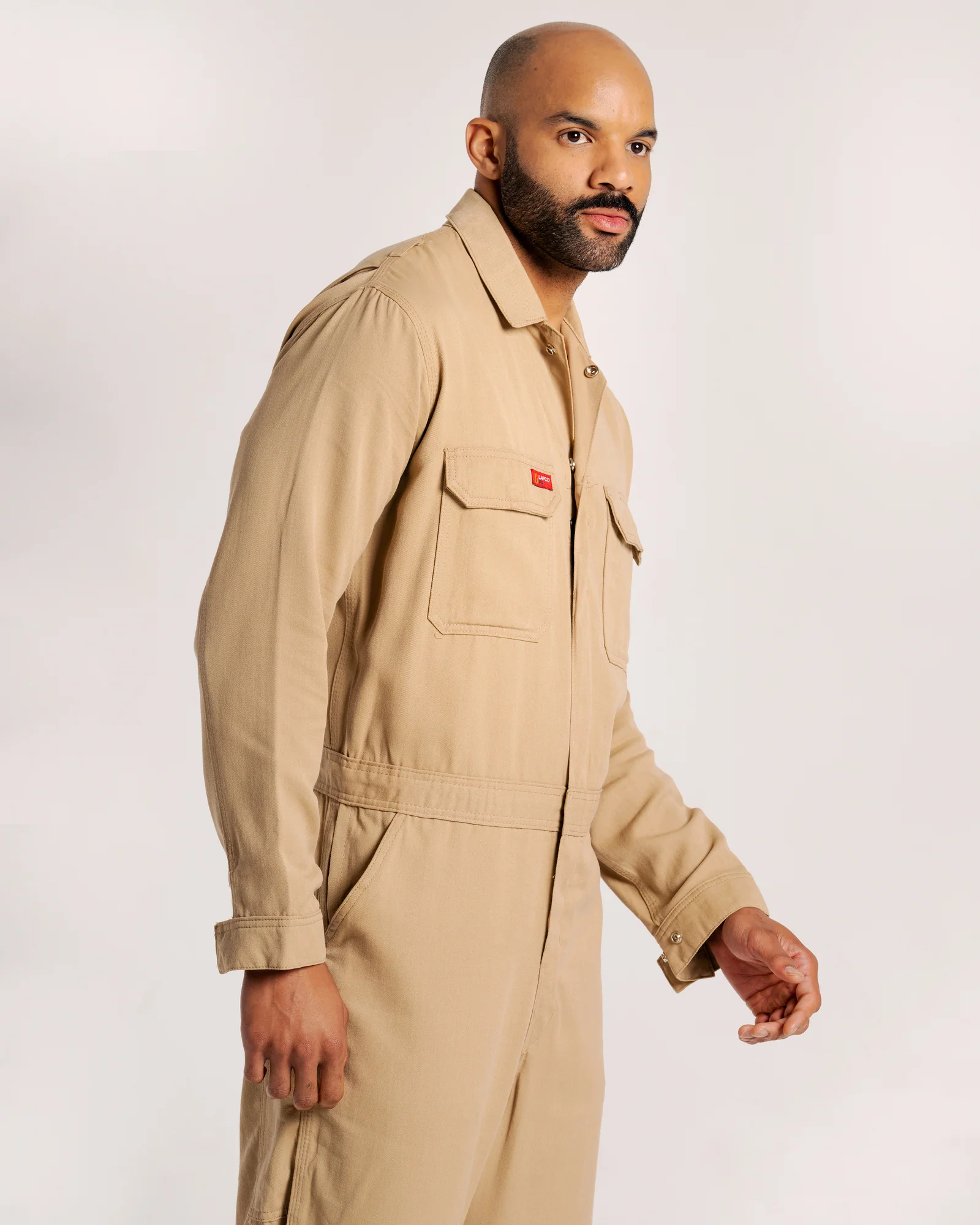 Lapco Men's FR 6.5oz Deluxe 2.0 Coverall - Khaki - CVDHF6KH-