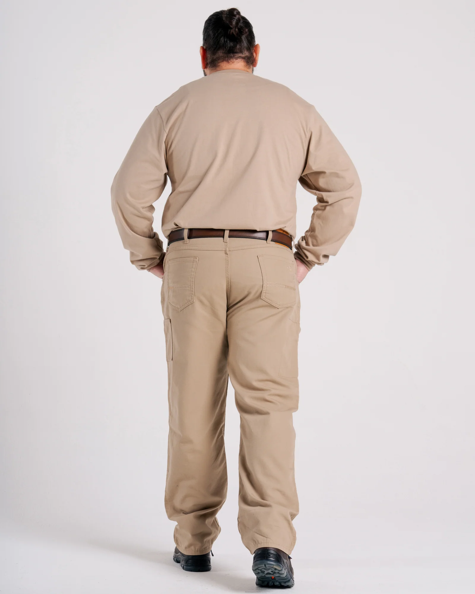 Lapco Mens FR 6oz 93/7 Knit Henley Tee - Khaki - FRT-HJE6KH-