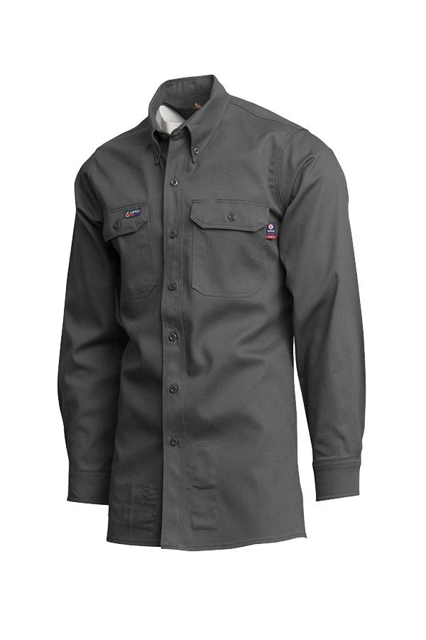 Lapco Men's FR 7 oz Uniform Shirt - Grey - IGR7-