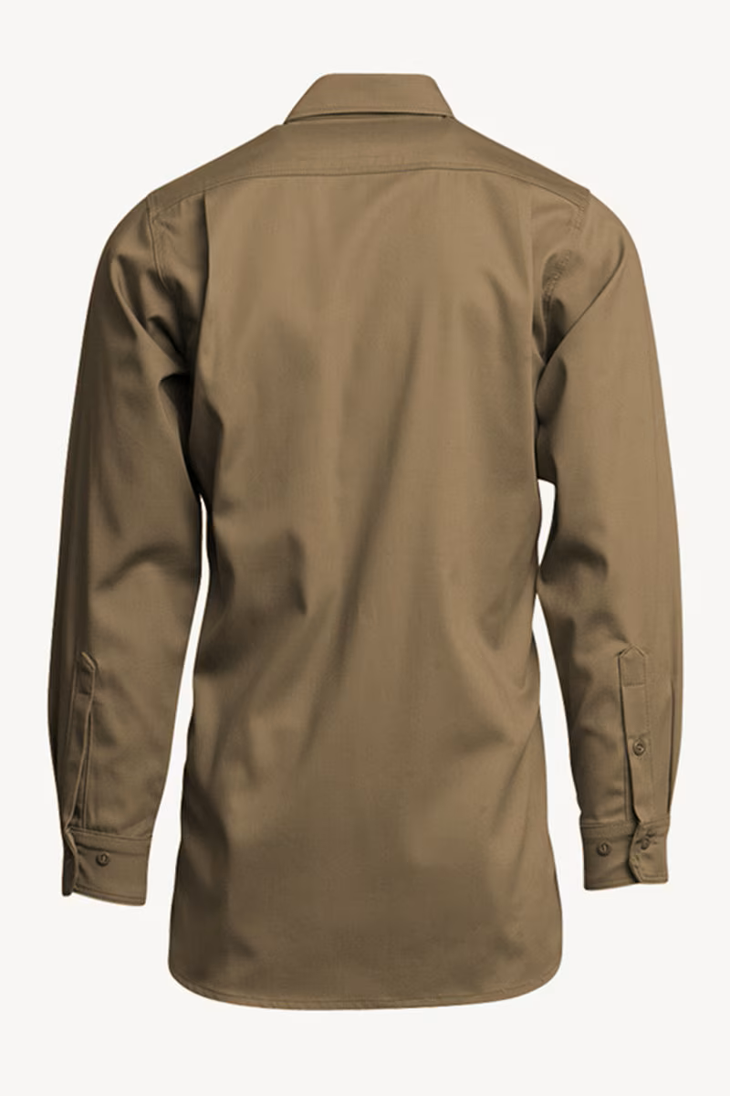 Lapco Men's FR 7 oz Uniform Shirt - Khaki - IKH7-